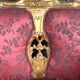 Bench louis XV style in gilded wood carved and upholstered