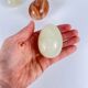 Set of vintage decorative eggs in translucent veined onyx, 1970s