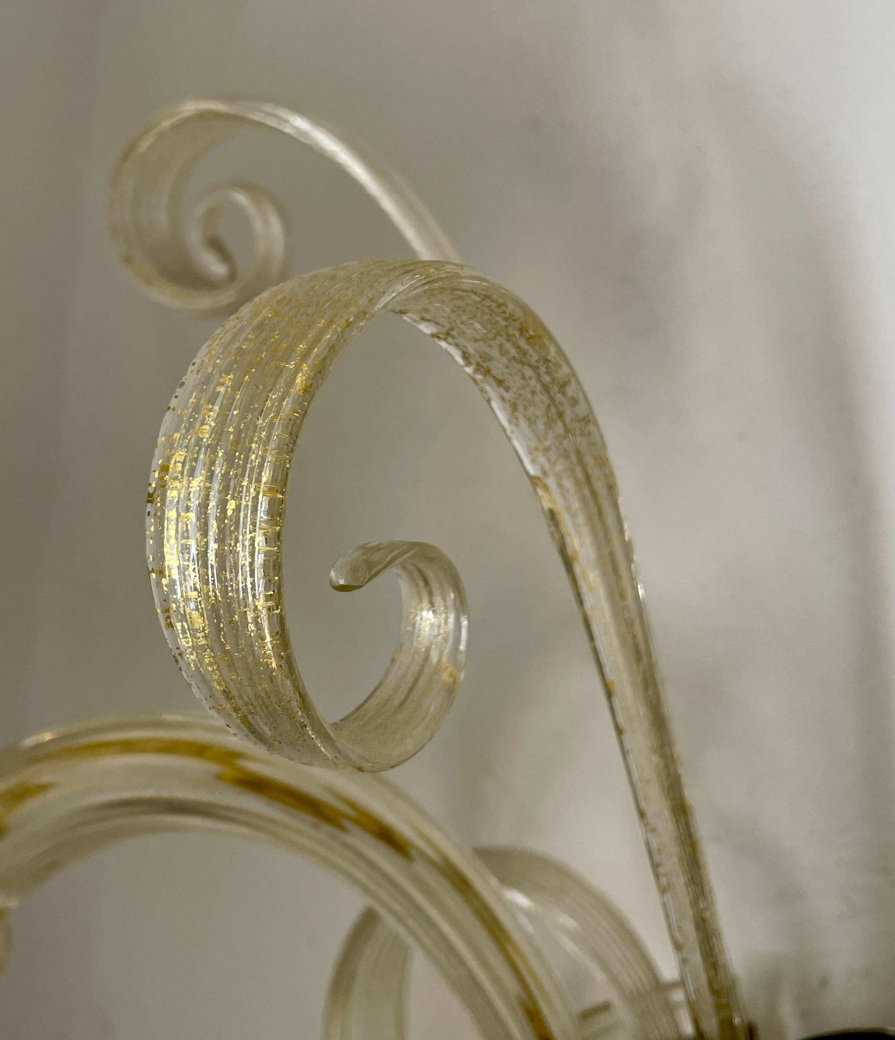 Vintage Murano glass wall lamp