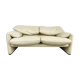 Leather Maralunga sofa by Vico Magistretti for Cassina