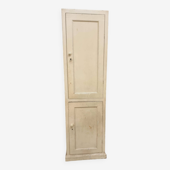 Ancien meuble penderie placard de cuisine jaune crème 58 x 192 cm