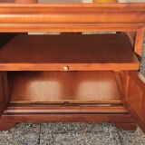 Tv cabinet 2 doors and 1 niche with Pull, in Cherry Solid Louis Philippe style.