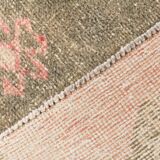 3x9 Peach Red Vintage Turkish Runner Rug, 91x274Cm SK20604