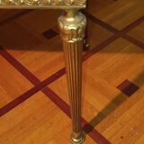 Marble and bronze coffee table