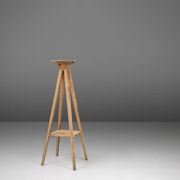 Industrial console in wood with rich patina, France, 1900