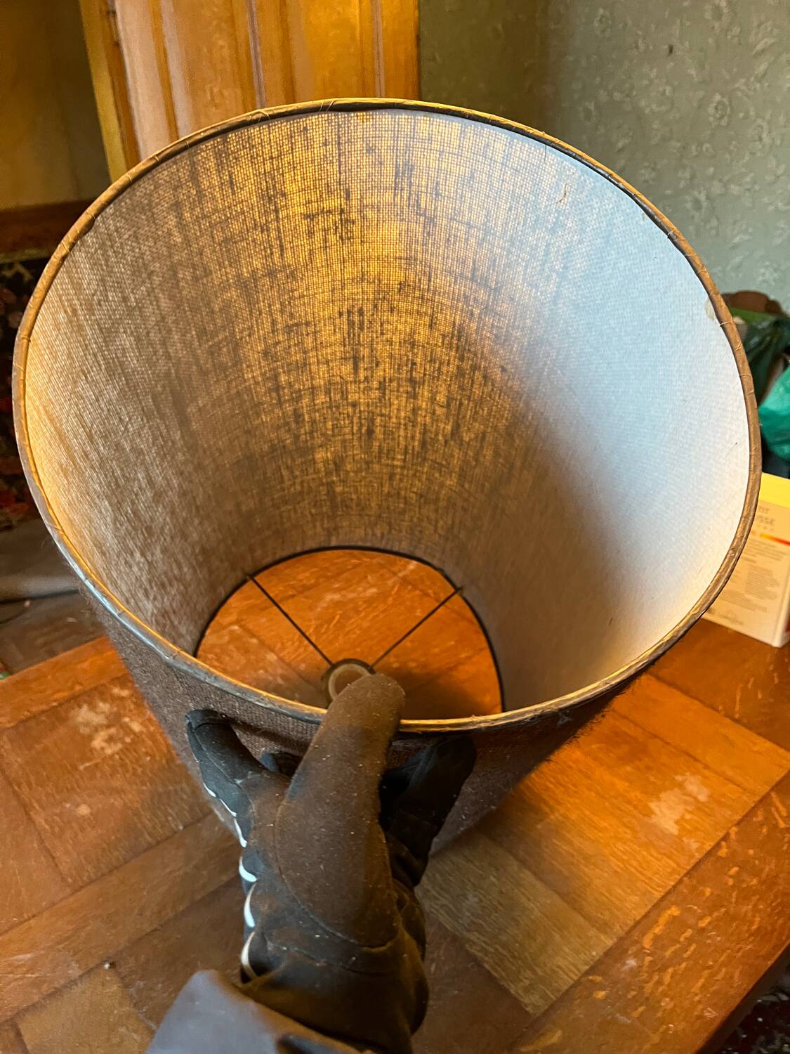 Large 70s brown lampshade