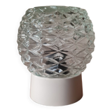 1970s chiseled glass wall light