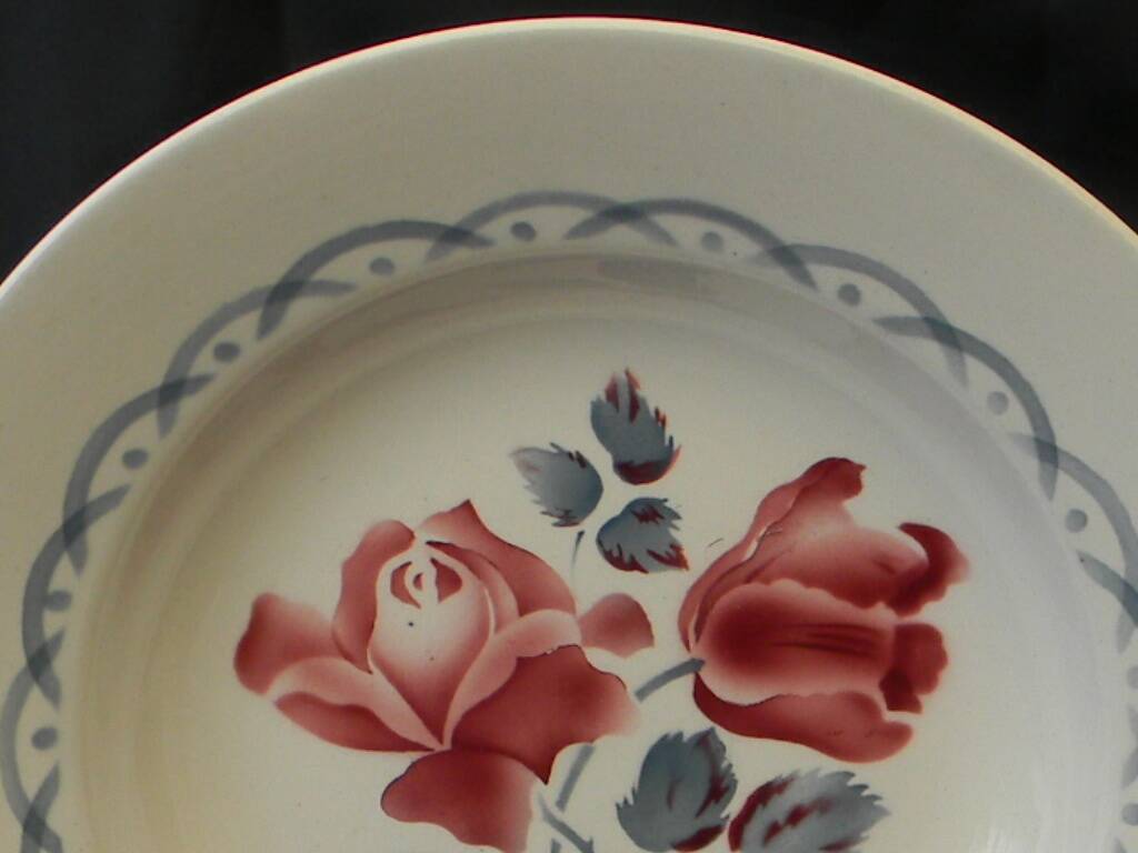 6 deep plates in earthenware digoin sarreguemines. model cannes.