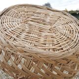 Old woven light wicker basket