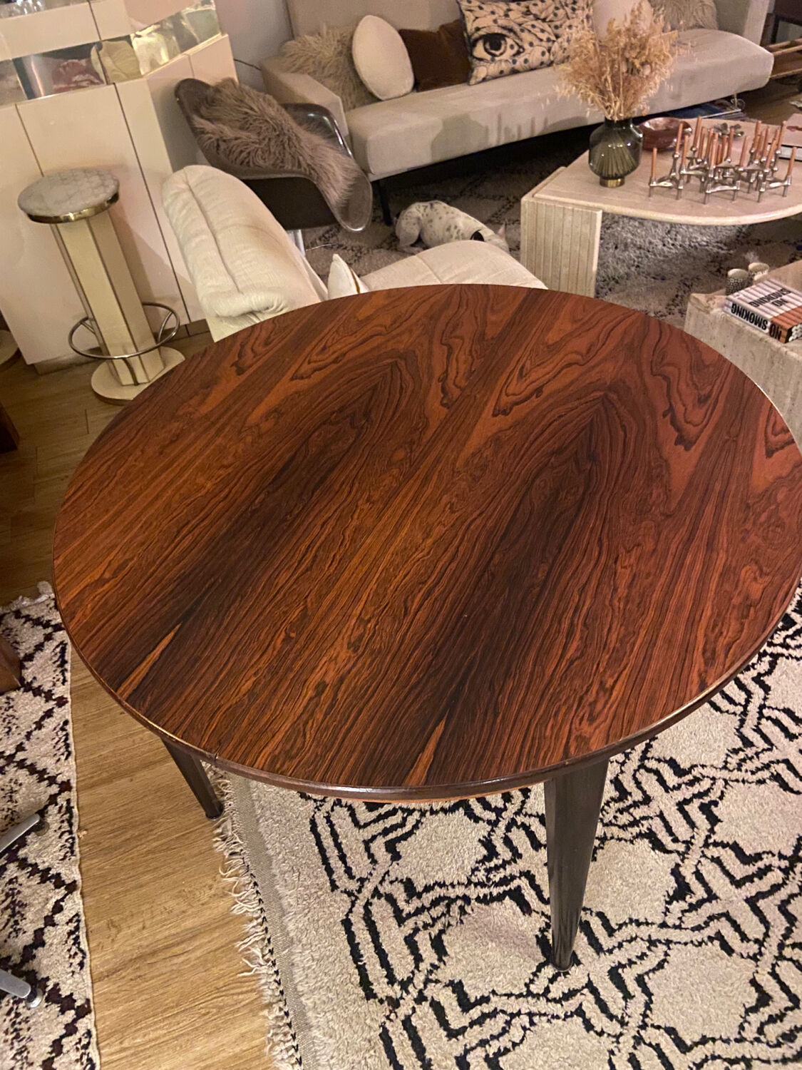 Scandinavian rosewood table from Rio 60s