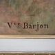 Painting Oil on Canvas Framed, signed Victor Barjon (1845-1920), Cote Rocheuse Bretagne