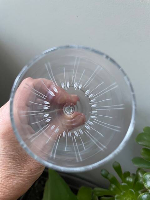 2 ancient engraved blown glass flutes