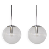 Pair of modernist pendant lights, Glashütte Limburg, Germany