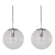 Pair of modernist pendant lights, Glashütte Limburg, Germany