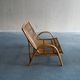 Mid-century rattan & bamboo two-seater lounge sofa