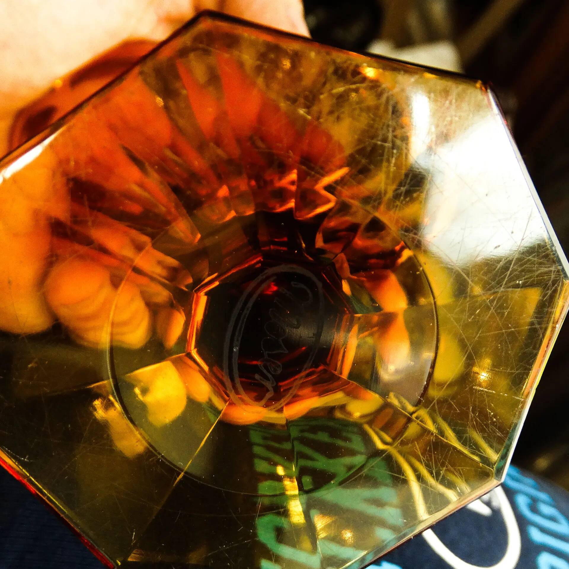Art Deco vase, crystal, Moser, Czechoslovakia, 1930s