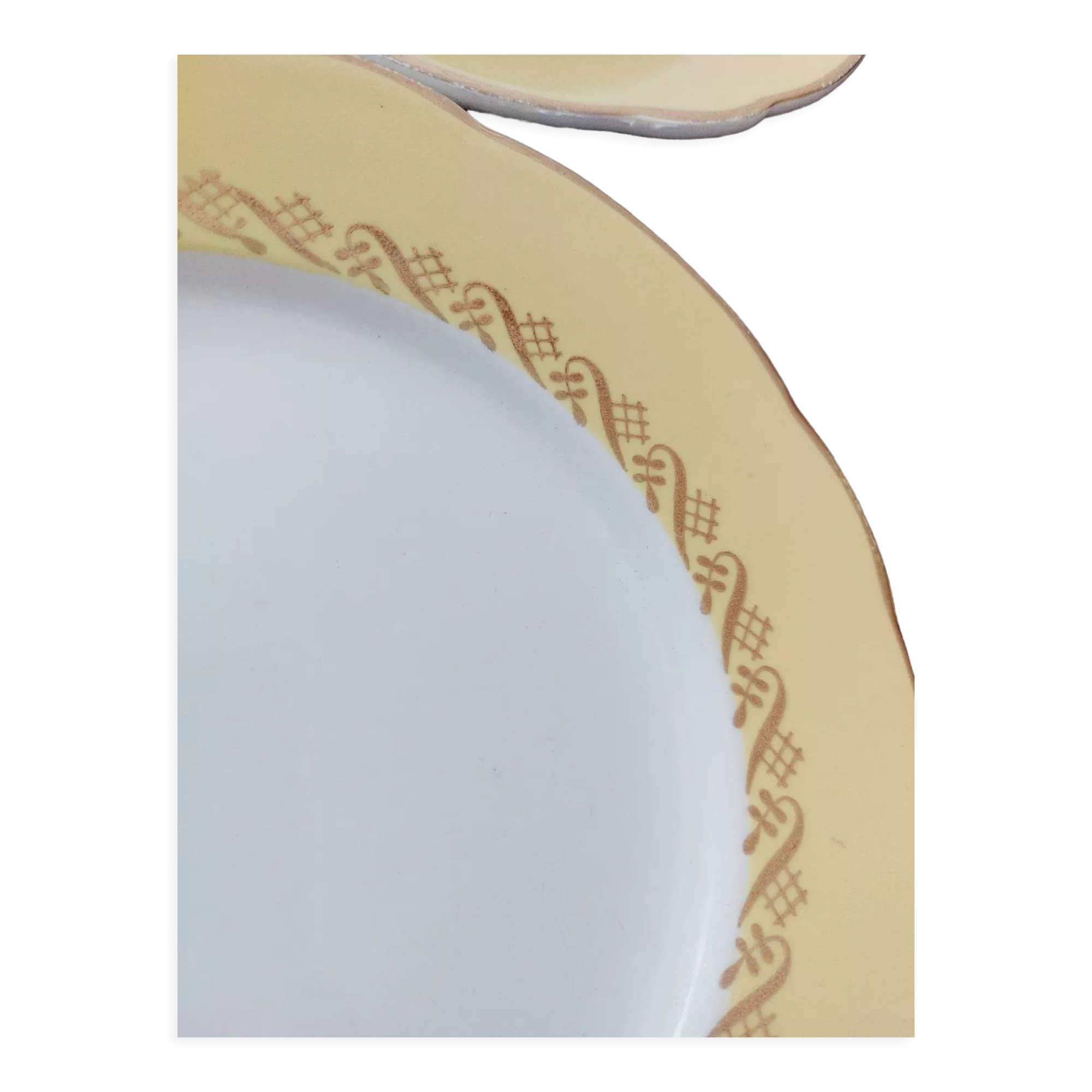 6 antique dessert plates