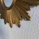 Vintage 1970s gold plastic sun mirror - 44 cm