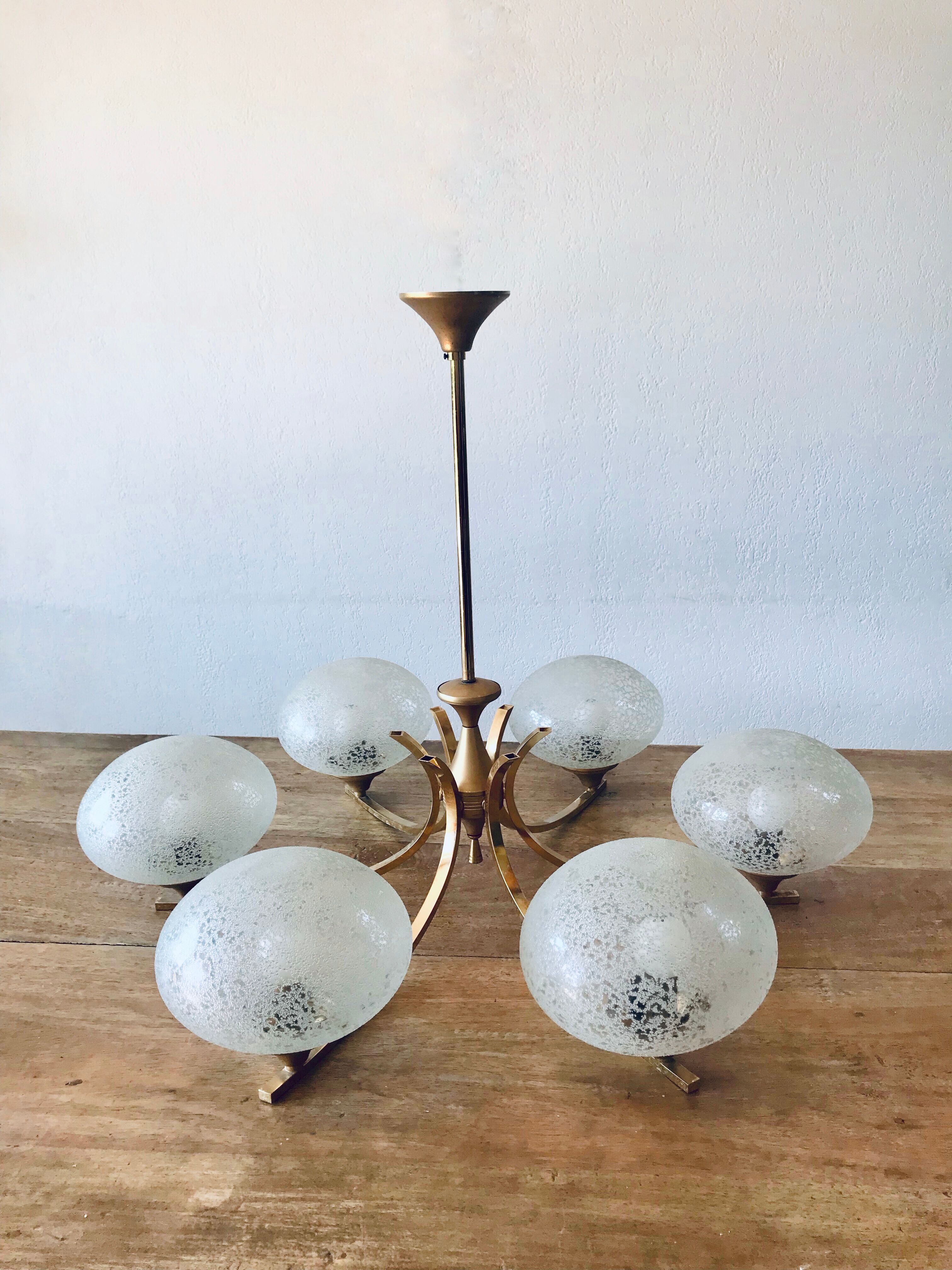 Lustre art déco 6 feux
