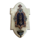 Très beau benitier en émaux cloisonné sur marbre
