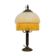 Lampe abat-jour verre & franges