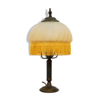 Small lampshade glass & fringes