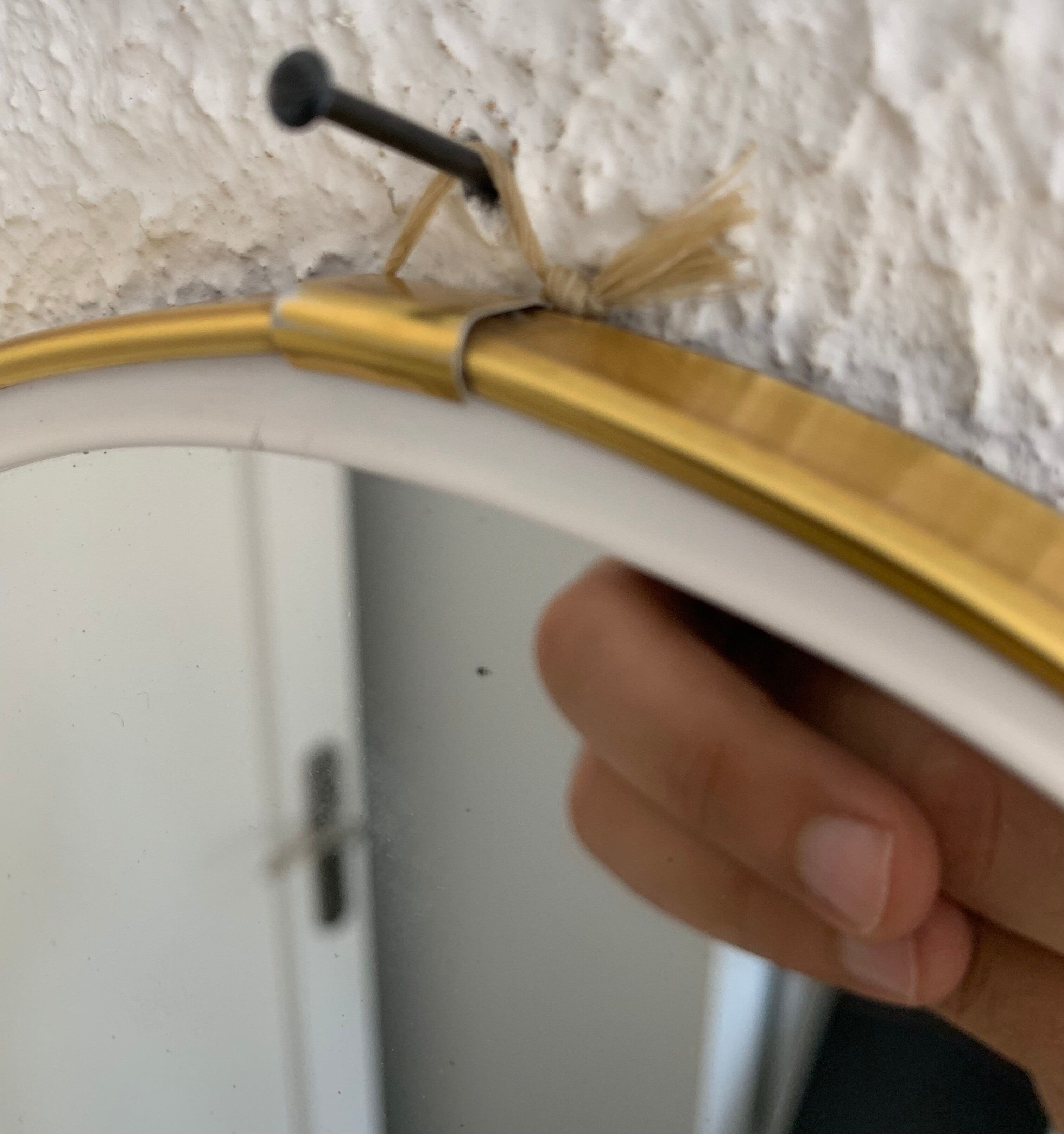 Vintage mirror 1960 asymmetrical mirror - 25 x 20 cm