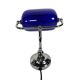 Banker's lamp - Tiffany style - metal - opaline - 1990s