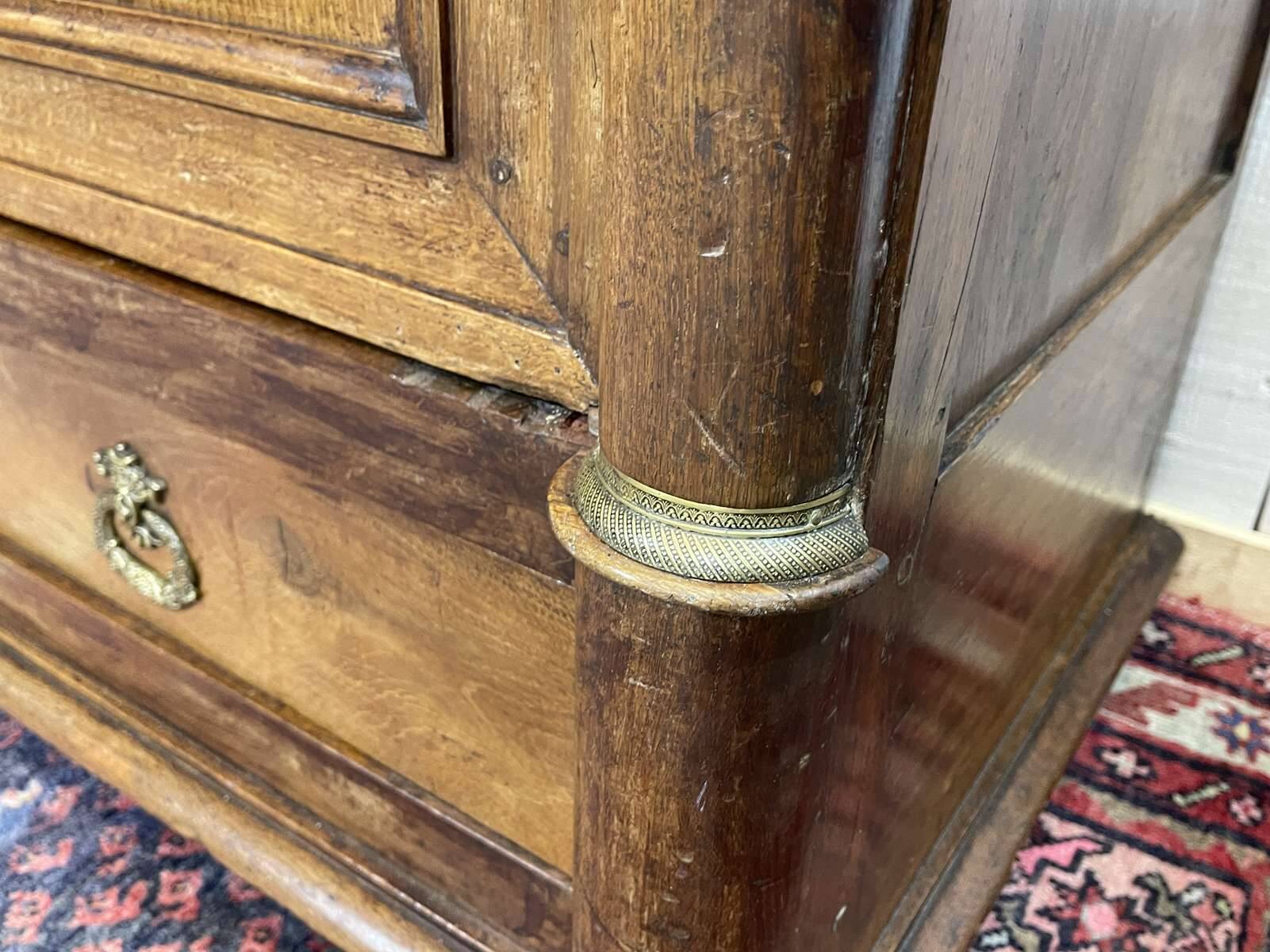 Empire wardrobe from the early 19th century in oak.