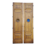 2 portes anciennes chêne massif à panneaux