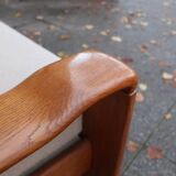 Scandinavian sofa in oak and wool from the 60s
