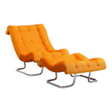 Fauteuil et repose-pieds Dux Formula années 1970