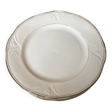 6 porcelain plates Art Nouveau period White and gold border - Diameter 23 cm
