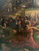 Painting old flamenco dancer Seville early 20th century