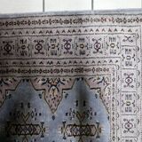 Vintage Uzbek Bukhara handmade rug 95 cm x 147 cm 1950s