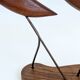 Scandinavian modernist sculpture cranes in teak.