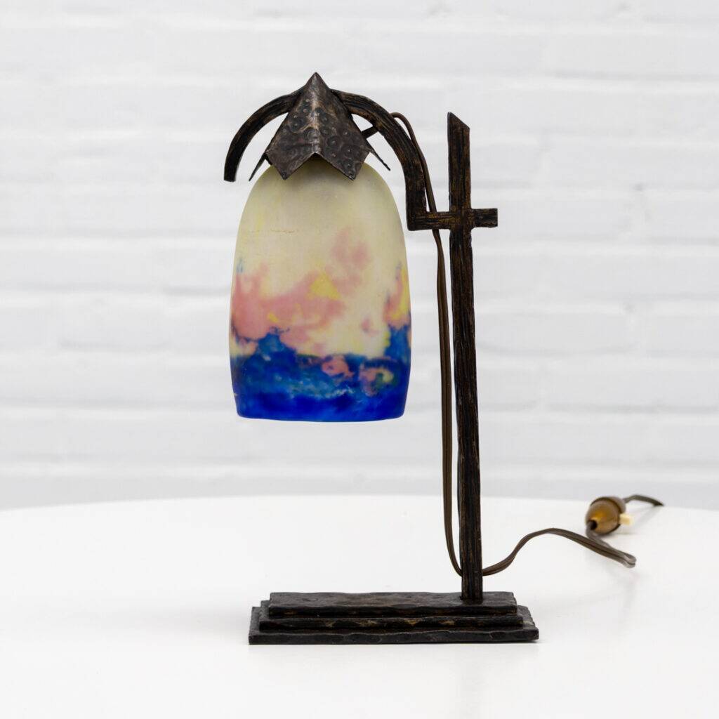 French Art Deco Degué table lamp