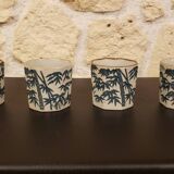 4 vintage stoneware teacups