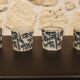 4 tasses à thé vintage en grès