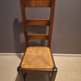 Set of 4 Monastery chairs in solid oak wood