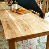 Solid oak farmhouse table 220 X 80 cm