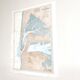 Map arcachon gironde basin 84cm by 63cm