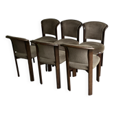 Chaises de salle à manger vintage à dossier incurvé – lot de 6