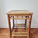 Vintage coffee table in bamboo and rattan '1970s – Bohemian/Exotic style
