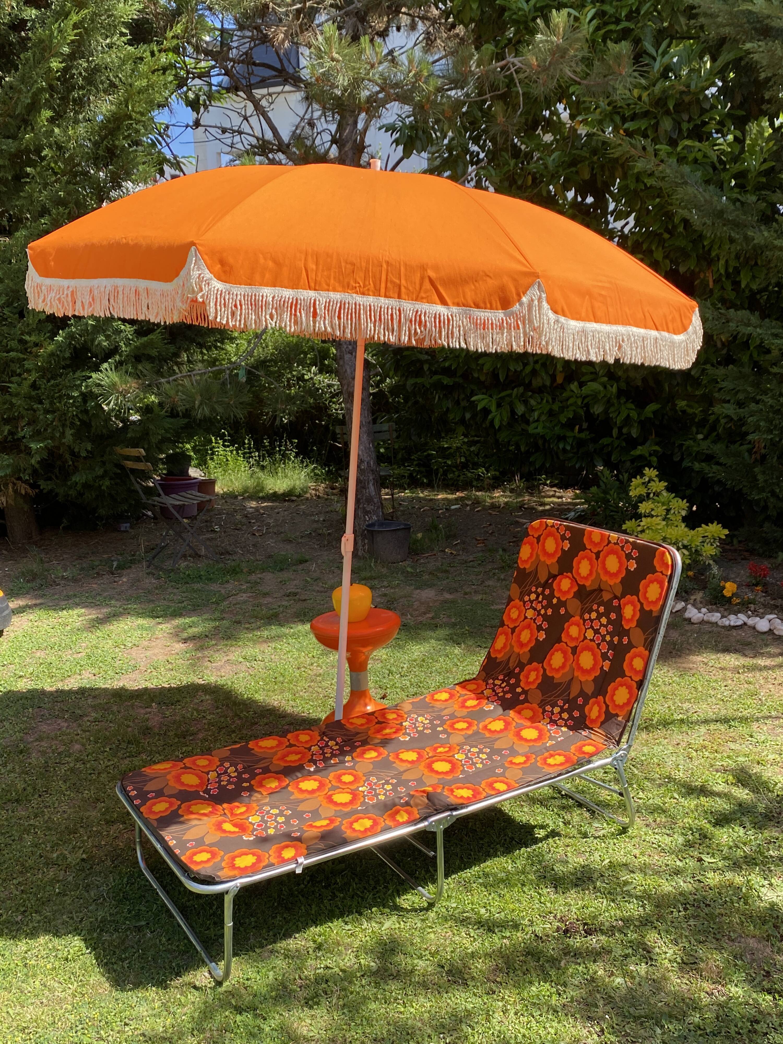 Vintage orange umbrella