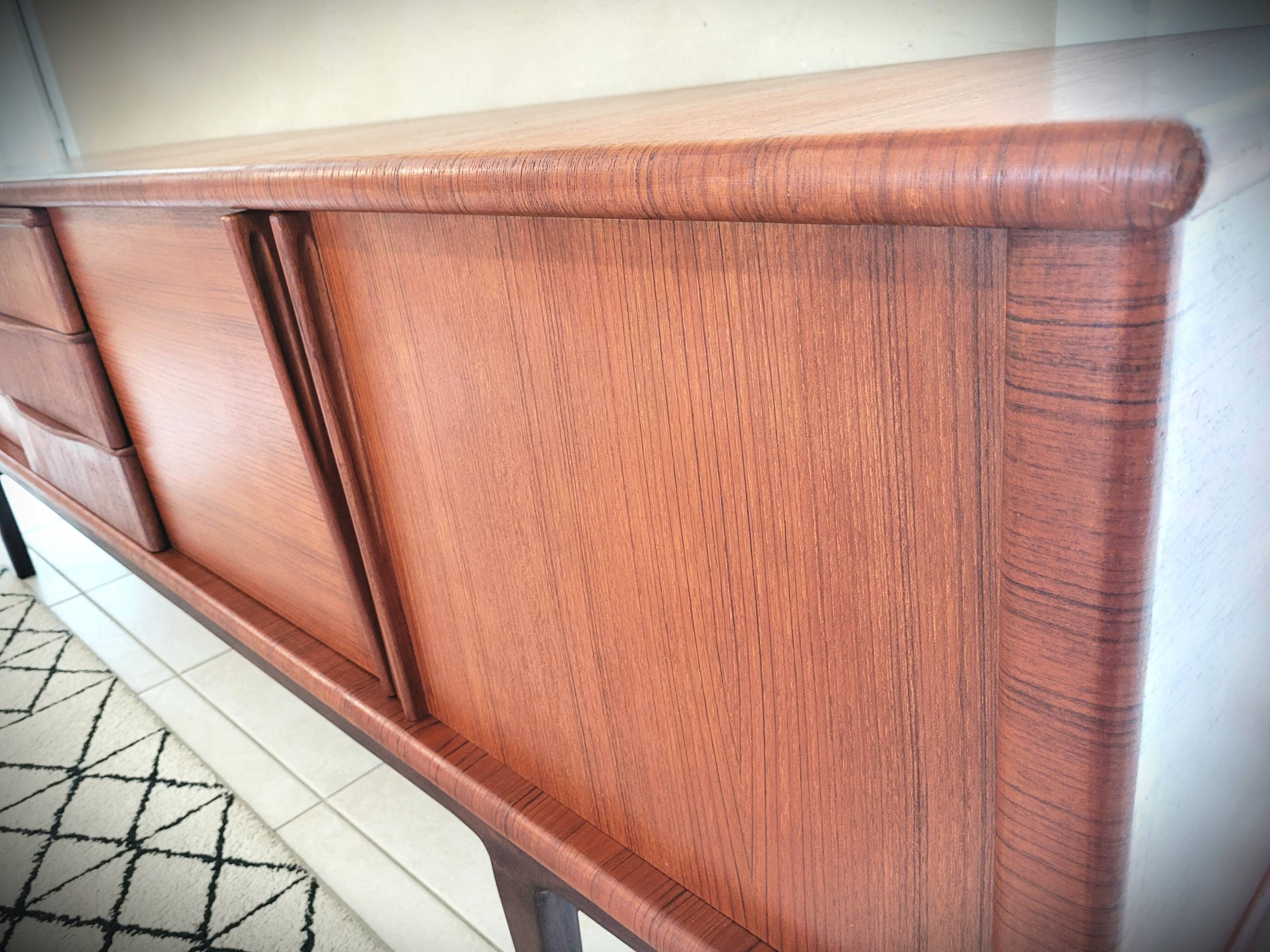 Scandinavian design sideboard in vintage teak