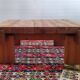 Scandinave table basse brutaliste en pin massif -  1960–1970