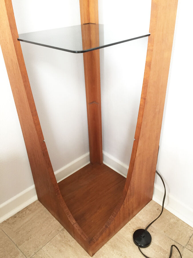 Vintage smoked glass self, 1970