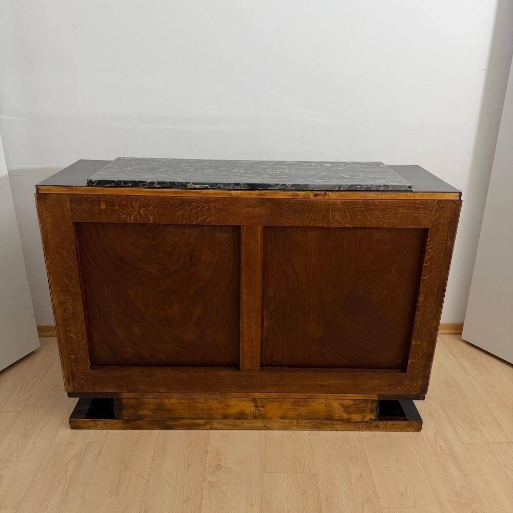 Art Deco Sideboard in Macassar, Marble & Chrome, France, 1930