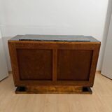 Art Deco Sideboard in Macassar, Marble & Chrome, France, 1930